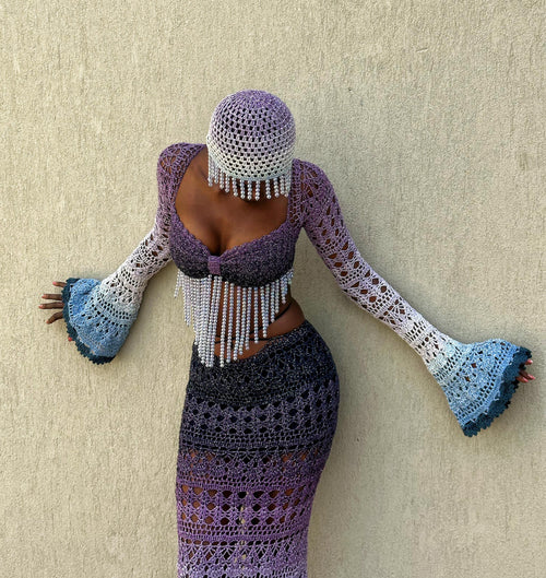 Butterfly 3 piece set in purple
